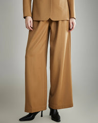 Women's Pleated Wool Wide Leg Pants