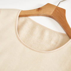 Women's Silk Velvet Thermal Vest Beige