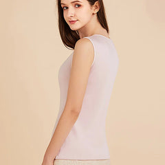Women's Silk Velvet Thermal Vest Pink