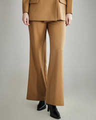 Wool Flared Suit Trousers for Women