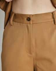 Wool Flared Suit Trousers for Women