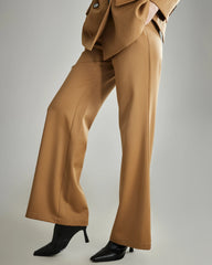 Wool Flared Suit Trousers for Women