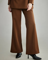 Wool Flared Suit Trousers for Women