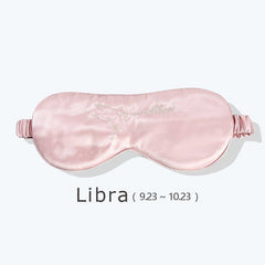 12 Constellation Pink Silk Sleep Mask 22 Momme