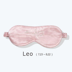12 Constellation Pink Silk Sleep Mask 22 Momme
