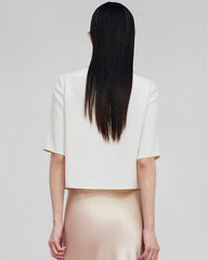 Half Sleeve Basic Silk Blouse