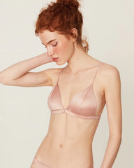 Silk Front Closure Wireless Bra and Panty Set