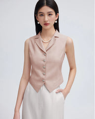 32 Momme Silk Lapel Collar Waistcoat