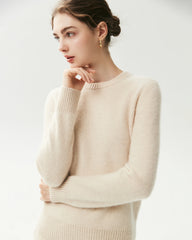 100% Cashmere Basic Crew Neck Pullover