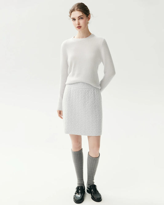 100% Cashmere Basic Crew Neck Pullover
