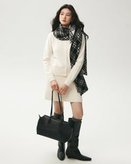 100% Cashmere Checked Scarf