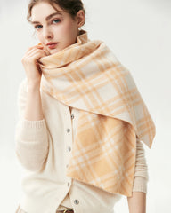 100% Cashmere Checked Scarf