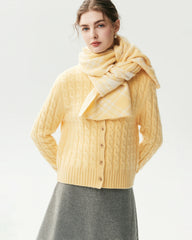 100% Cashmere Checked Scarf