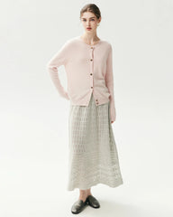 100% Cashmere Classic Crewneck Cardigan