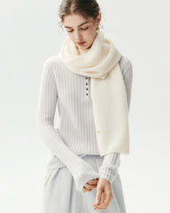 100% Cashmere Classic Knit Scarf