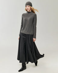100% Cashmere Classic Stand Collar Pullover