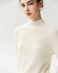 100% Cashmere Funnel Neck Knit Pullover