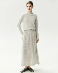 100% Cashmere Funnel Neck Knit Pullover