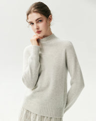 100% Cashmere Funnel Neck Knit Pullover