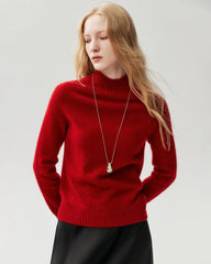 100% Cashmere Funnel Neck Knit Pullover