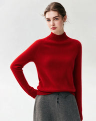 100% Cashmere Funnel Neck Knit Pullover