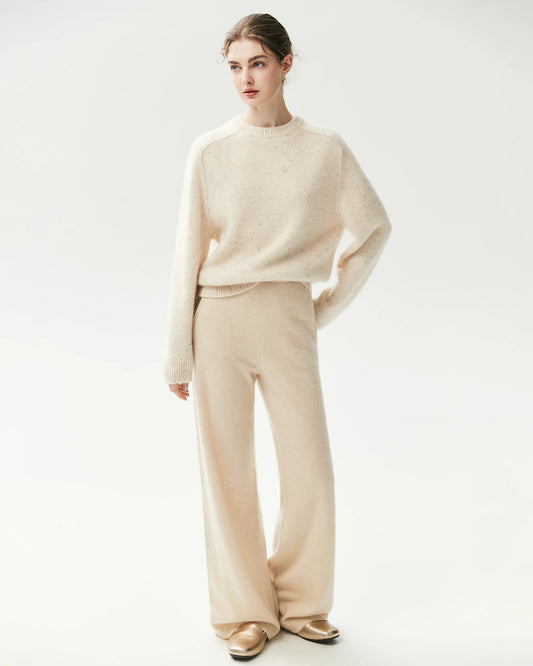 100% Cashmere Oversized Saddle Shoulder Sweater