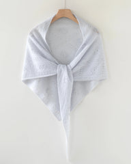 100% Cashmere Pointelle Triangle Knit Shawl