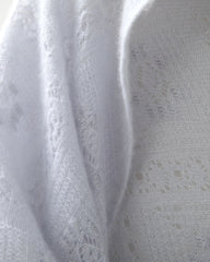 100% Cashmere Pointelle Triangle Knit Shawl