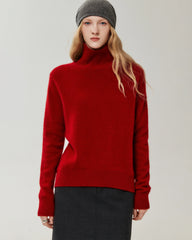 100% Cashmere Relaxed Turtleneck Sweater