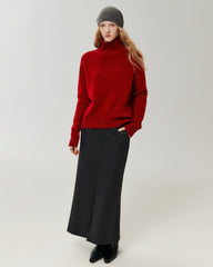 100% Cashmere Relaxed Turtleneck Sweater