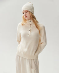 100% Cashmere Ribbed Knit Beanie