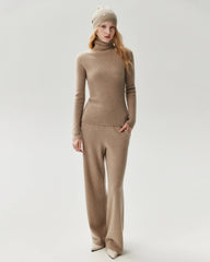 100% Cashmere Ribbed Turtleneck Sweater