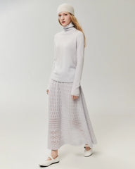 100% Cashmere Rolled-Edge Relaxed Turtleneck Sweater