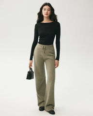 100% Merino Wool Boat Neck Top