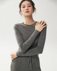100% Merino Wool Crew Neck Top