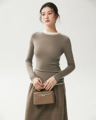 100% Merino Wool Crew Neck Top