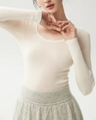 100% Merino Wool Wide Neck Sweater