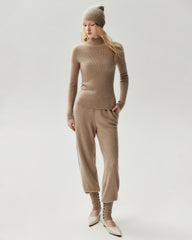 100% Pure Cashmere High Neck Fitted Pullover