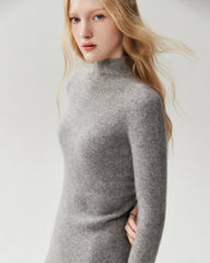 100% Pure Cashmere High Neck Fitted Pullover