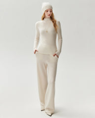 100% Pure Cashmere High Neck Fitted Pullover