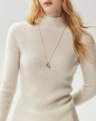 100% Pure Cashmere High Neck Fitted Pullover