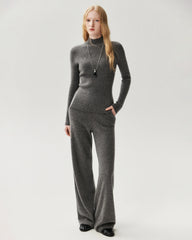 100% Pure Cashmere High Neck Fitted Pullover