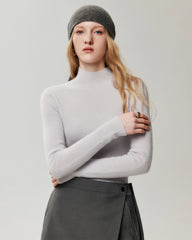 100% Pure Cashmere High Neck Fitted Pullover