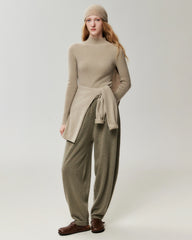 100% Pure Cashmere High Neck Fitted Pullover