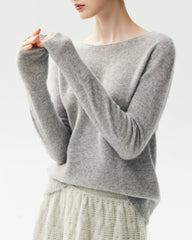 100% Pure Cashmere Lightweight Pullover Top