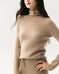 100% Pure Cashmere Mock Neck Sweater