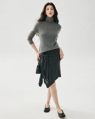 100% Pure Cashmere Mock Neck Sweater