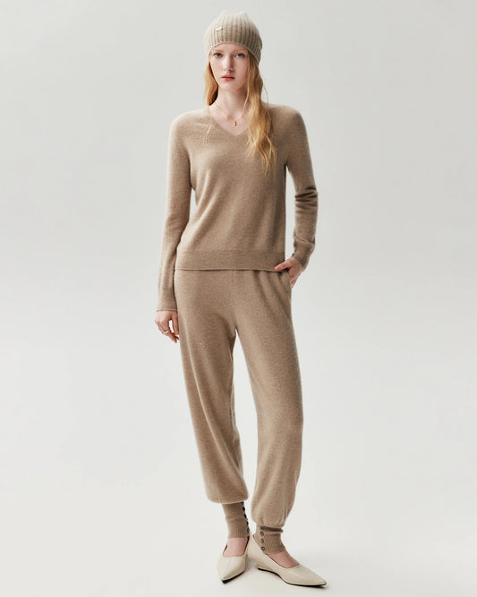 100% Cashmere V-Neck Sweater