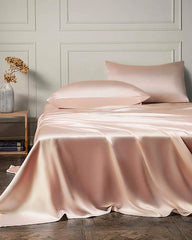 19 Momme 4PCS Silk Flat Sheet and Fitted Sheet Set