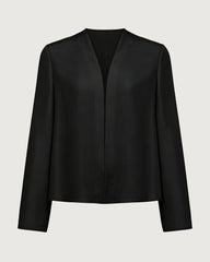 19 Momme Silk Open Front Long Sleeve Cardigan